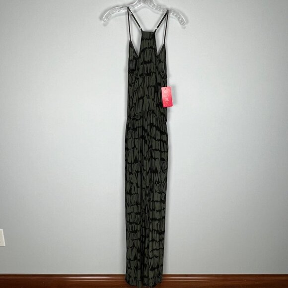 Evereve Anama Womens Zane Split Leg Jumpsuit Olive Green Racer Back size XS - Picture 8 of 15